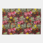 Rode orchideeën. theedoek (Horizontaal)