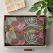 Rode orchideeën. tissuepapier (Geschenk)