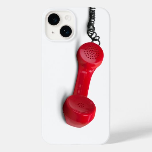 Rode oude school telefoon handset Case-Mate iPhone case (Achterkant)