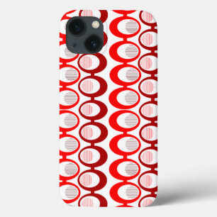 Rode ovale stralen iPhone 13 hoesje
