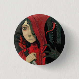 Rode paap ronde button 3,2 cm