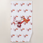 Rode paarden strandlaken (Voorkant)