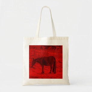 Rode paarden tote bag
