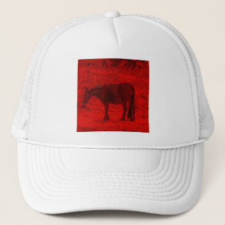 Rode paarden trucker pet