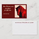 Rode paarden visitekaartje (Voorkant / Achterkant)