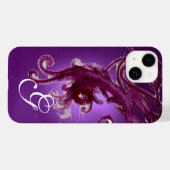 RODE PAARSE BERRIA EN MONOGRAM VAN ZWEEKDIEREN Case-Mate iPhone CASE (Achterkant (horizontaal))