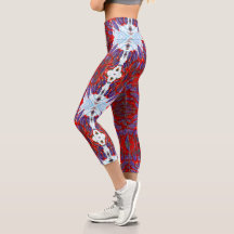 Rode & Paarse capri leggings