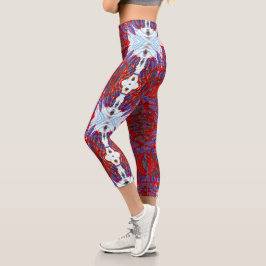 Rode & Paarse capri leggings