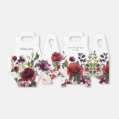 Rode Paarse roze witte Waterverf Floral bruiloft Bedankdoosjes (Uitgevouwen)