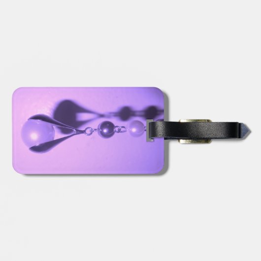 Rode/Paarse scheur Bagagelabel (Achterkant horizontaal)