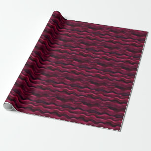 Rode & Paarse Waterverf Wavy Lines Cadeaupapier
