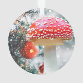 Rode paddenstoel Acrylversiering Ornament (achterkant)