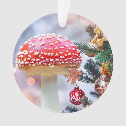 Rode paddenstoel Acrylversiering Ornament (voorkant)