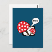 Rode paddenstoel Gezegde Hallo van televisie Briefkaart (Voorkant / Achterkant)