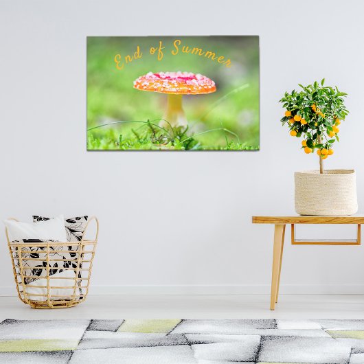 Rode paddenstoel herfst einde zomerfoto poster