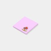 Rode paddenstoel met paarse achtergrond post-it® notes (Schuin)