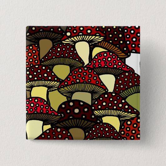 Rode paddenstoelen Button (Voorkant)