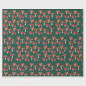 Rode paddenstoelen cadeaupapier (Vlak)