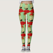  rode paddenstoelen leggings (Voorkant)