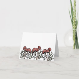 Rode paddenstoelen Petten Kaart