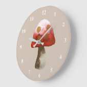 Rode paddestoel toadstool magie grote klok (Hoek)