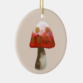 Rode paddestoel toadstool magie keramisch ornament (Rechts)