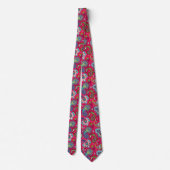Rode Paisley Stropdas (Achterkant)