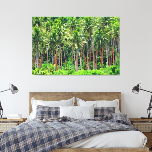 RODE PALM 40x60 Canvas Afdruk (Insitu (Slaapkamer))