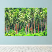 RODE PALM 40x60 Canvas Afdruk (Insitu (Houten vloer))