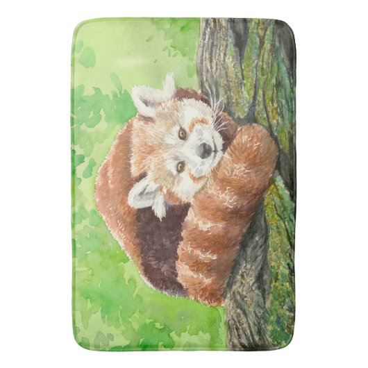 Rode panda badmat (Voorkant Verticaal)
