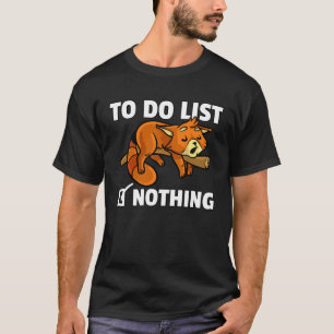 Rode Panda Beer Leuk Lazy Beer Kat Lesser T-shirt