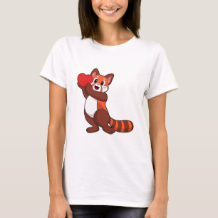 Rode panda bij liefde voor hart.PNG T-shirt