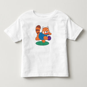 Rode Panda Bowling Bowlingbal Sport Kinder Shirts