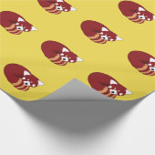 Rode panda cadeaupapier (Hoek)