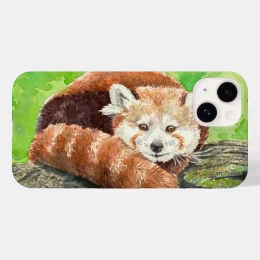 Rode panda Case-Mate iPhone case (Achterkant (horizontaal))