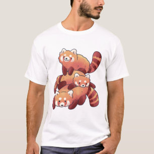 Rode panda Delight � schattige dierenkunst T-shirt