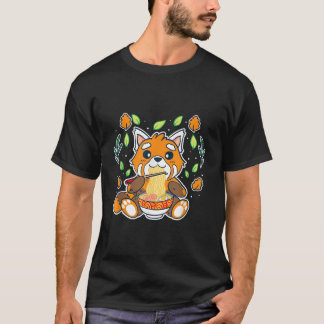 Rode panda die Ra-noedels eet Rode panda T-shirt