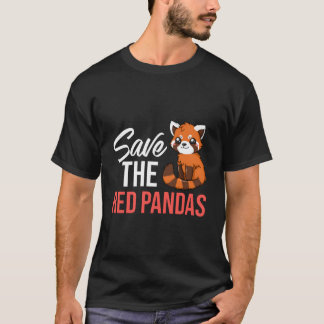 Rode Panda Dier Habitat Staart T-shirt