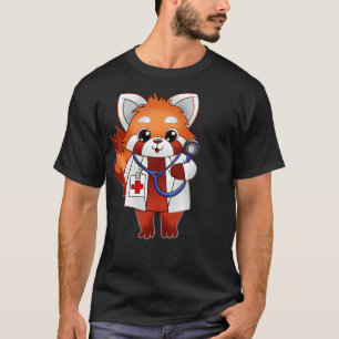 Rode Panda Dokter T-shirt