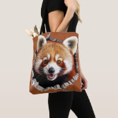 Rode panda draagtas (Dichtbij)