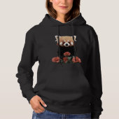 Rode panda en rozen hoodie (Voorkant)
