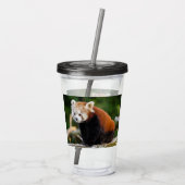 Rode Panda Firefox Acryl Drinkbeker (Achterkant)