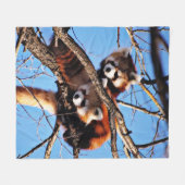 rode panda fleece deken (Voorkant (Horizontaal))