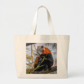 Rode panda grote tote bag (Voorkant)