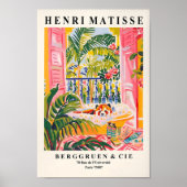 Rode panda in bad Grappig Poster, Matisse Print, Poster (Voorkant)