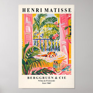 Rode panda in bad Grappig Poster, Matisse Print, Poster