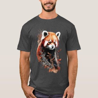Rode panda in overweging t-shirt