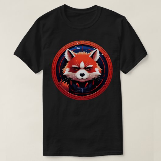 Rode Panda in Space Animal Astronaut T-shirt (Design voorkant)