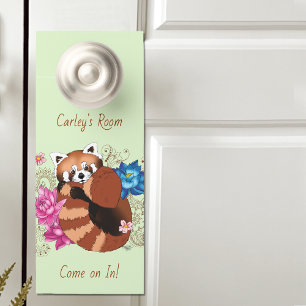 Rode Panda Lotus Bloemen Henna