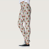 Rode Panda Lotus Bloemen Henna Leggings (Links)